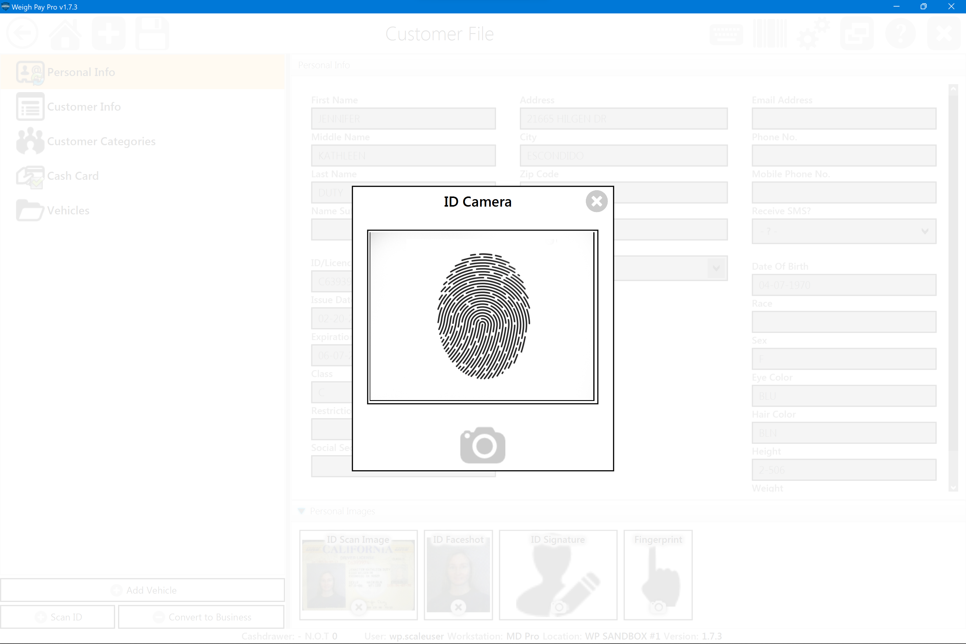 Fingerprint Scanner for Scrap Metal, Recylers & Waste Management Industry